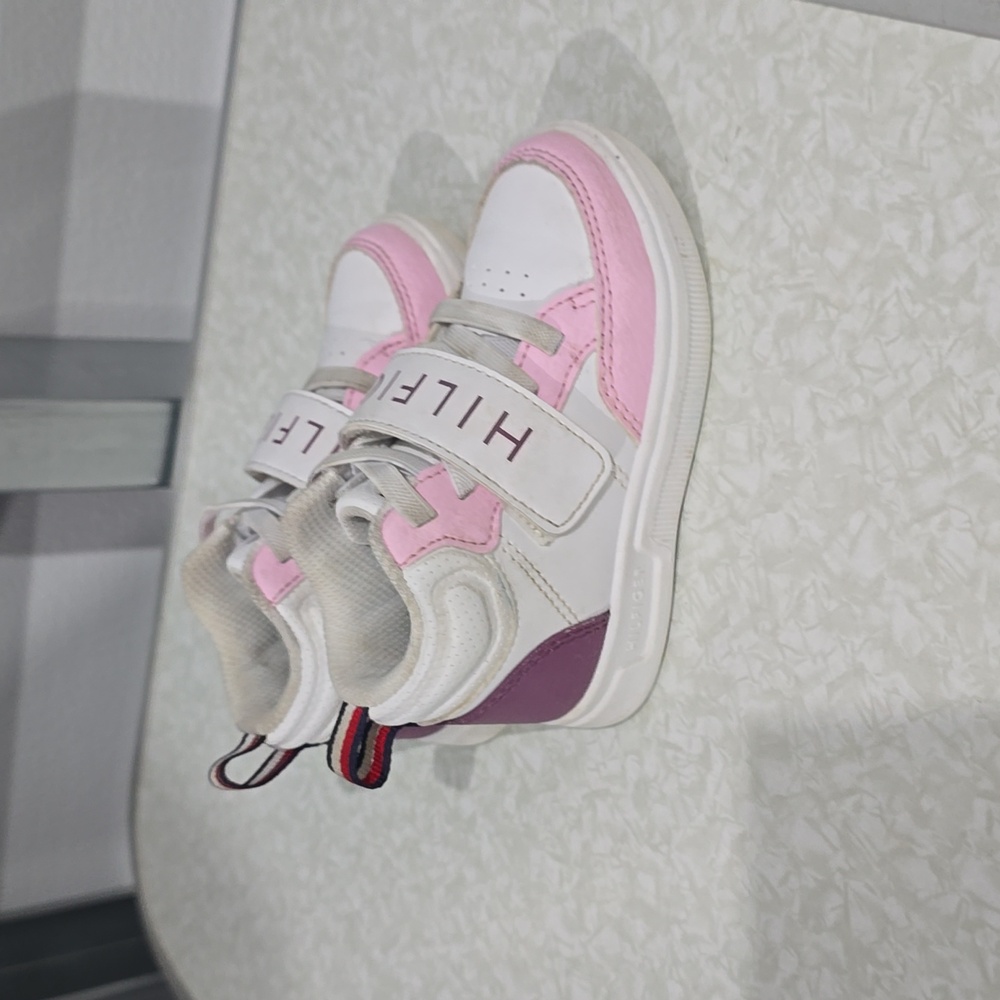 Tommy Hilfiger Pink White Purple High Top Sneakers Size 6